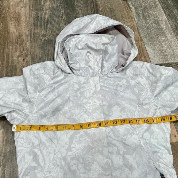 Eddie Bauer white & gray women hooded windbreaker jacket size small. - Picture 5 of 9